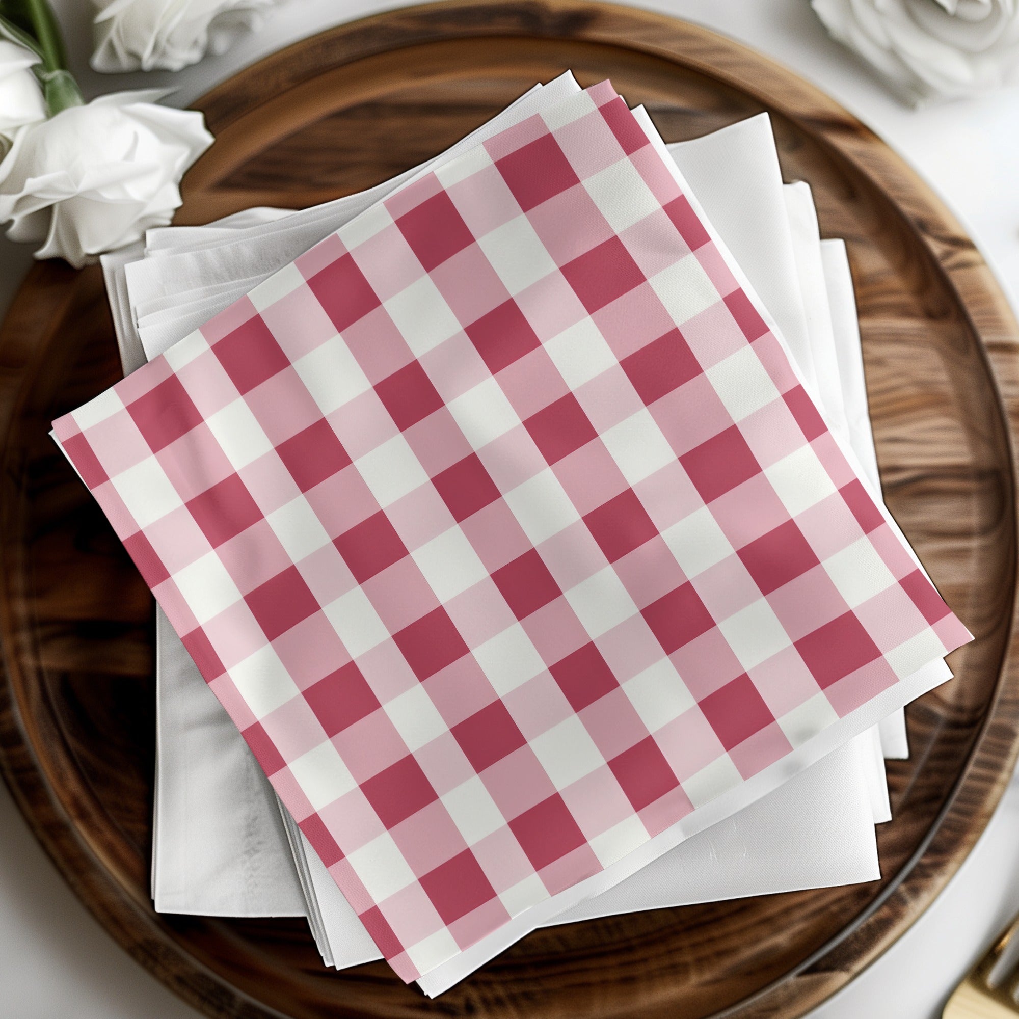Rose Red Buffalo Check Seamless Pattern, Gingham Digital Paper Bundle, Commercial Use, High Resolution, PNG, Sublimation