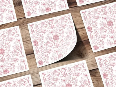 Red Rose Chinoiserie Seamless Background Pattern