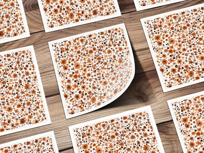 Rust Colored Fall Seamless, Seamless Autumn, Sublimation Design, Wildflower Field, Surface Pattern Design, Seamless Allover Pattern Download