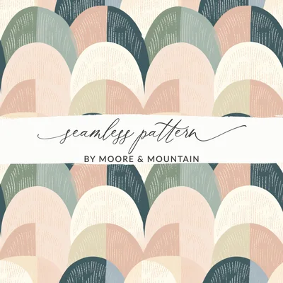 Sage Green Boho Abstract Seamless Light Purple Digital