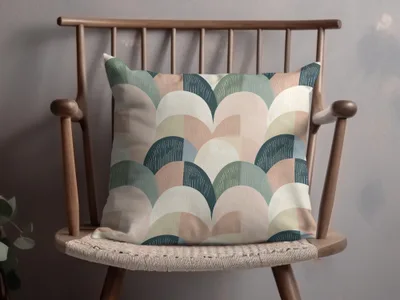Sage Green Boho Abstract Seamless Light Purple Digital