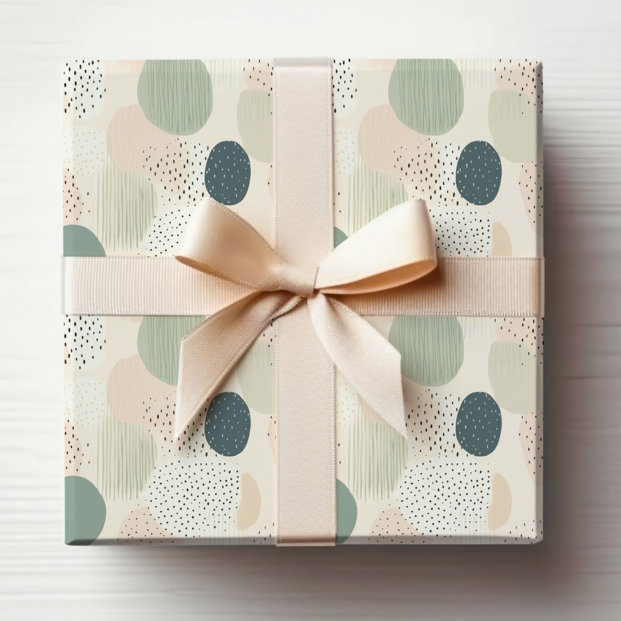 Sage Green Boho Abstract Seamless Minimalist Boho Digital