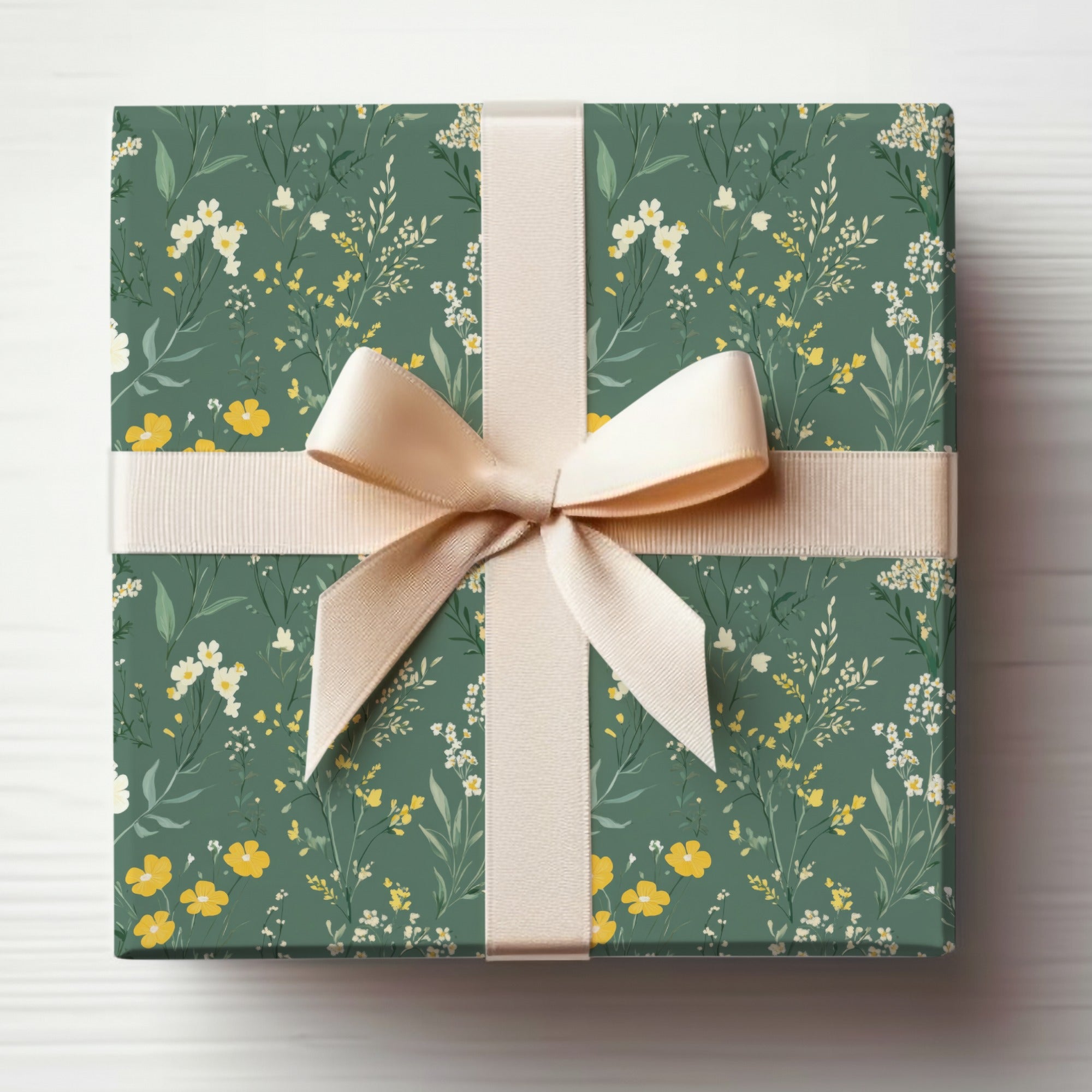 Sage Green Boho Wildflower Seamless, Spring Wildflowers Pattern, Vintage Wildflowers Digital Background, Seamless Wildflower Field Digital