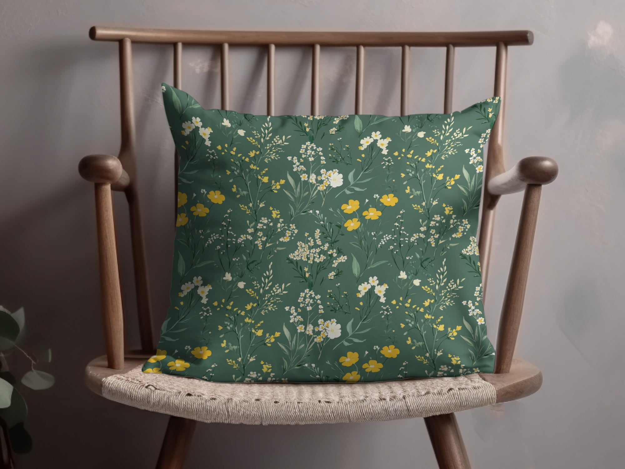 Sage Green Boho Wildflower Seamless, Spring Wildflowers Pattern, Vintage Wildflowers Digital Background, Seamless Wildflower Field Digital