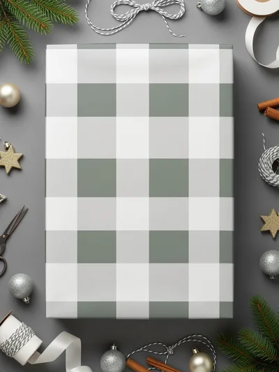Sage Green Buffalo Check Seamless Pattern, Commercial Use Digital Paper, Plaid Background, Gingham for Sublimation, Checkered Fabric
