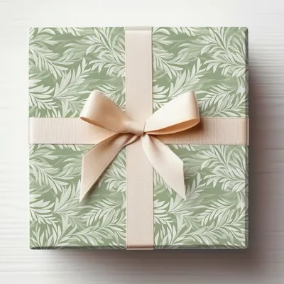 Sage Green Elegant Organic Leafy Design Seamless Repeat