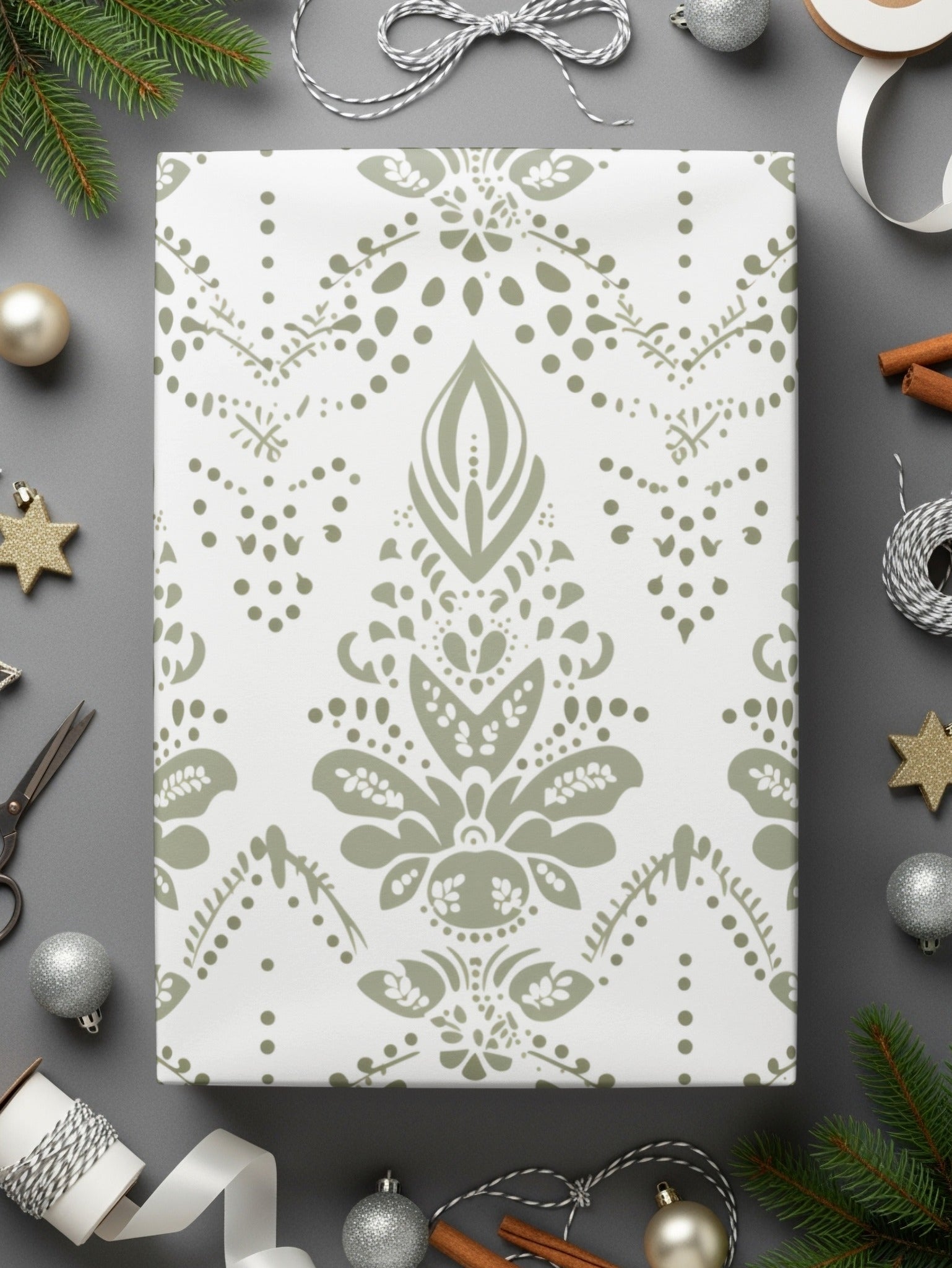 Sage Green Gentle Seamless Pastel Bohemian Simple Background