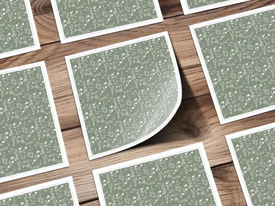 Sage Green Gentle Seamless Pastel Simple Modern Doodle Digital