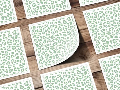 Sage Green Leopard Print, Digital Paper, Seamless Pattern, Cheetah Print, Animal Print, Scrapbook Paper, Fabric Design, Digital Downloads