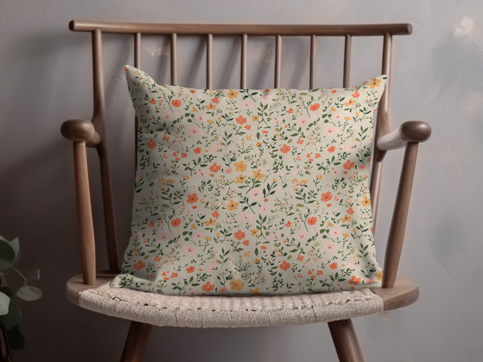 Sage Green Tiny Flower Print Seamless Floral Pattern Digital