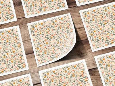 Sage Green Seamless Floral Pattern Ditsy Flower Background