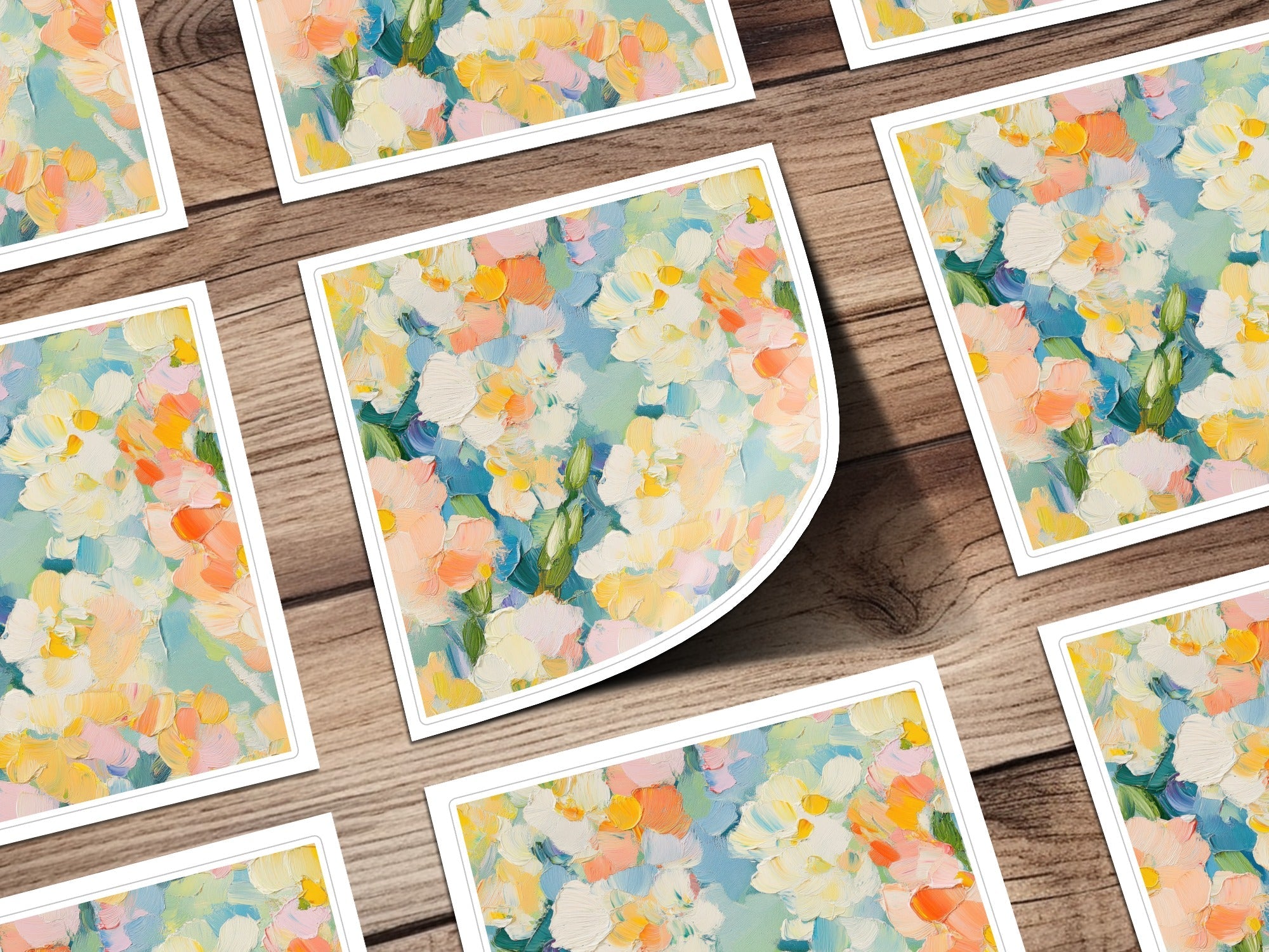 Seamless Acrylic Floral Impressionistic Fine Art Painting