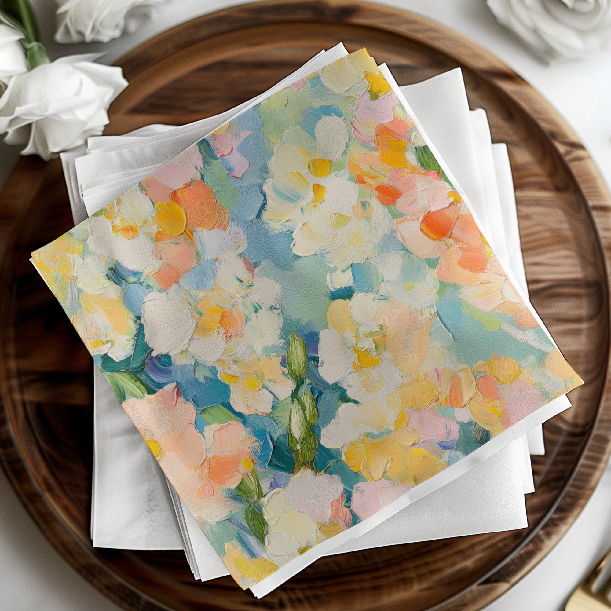 Seamless Acrylic Floral Impressionistic Fine Art Painting