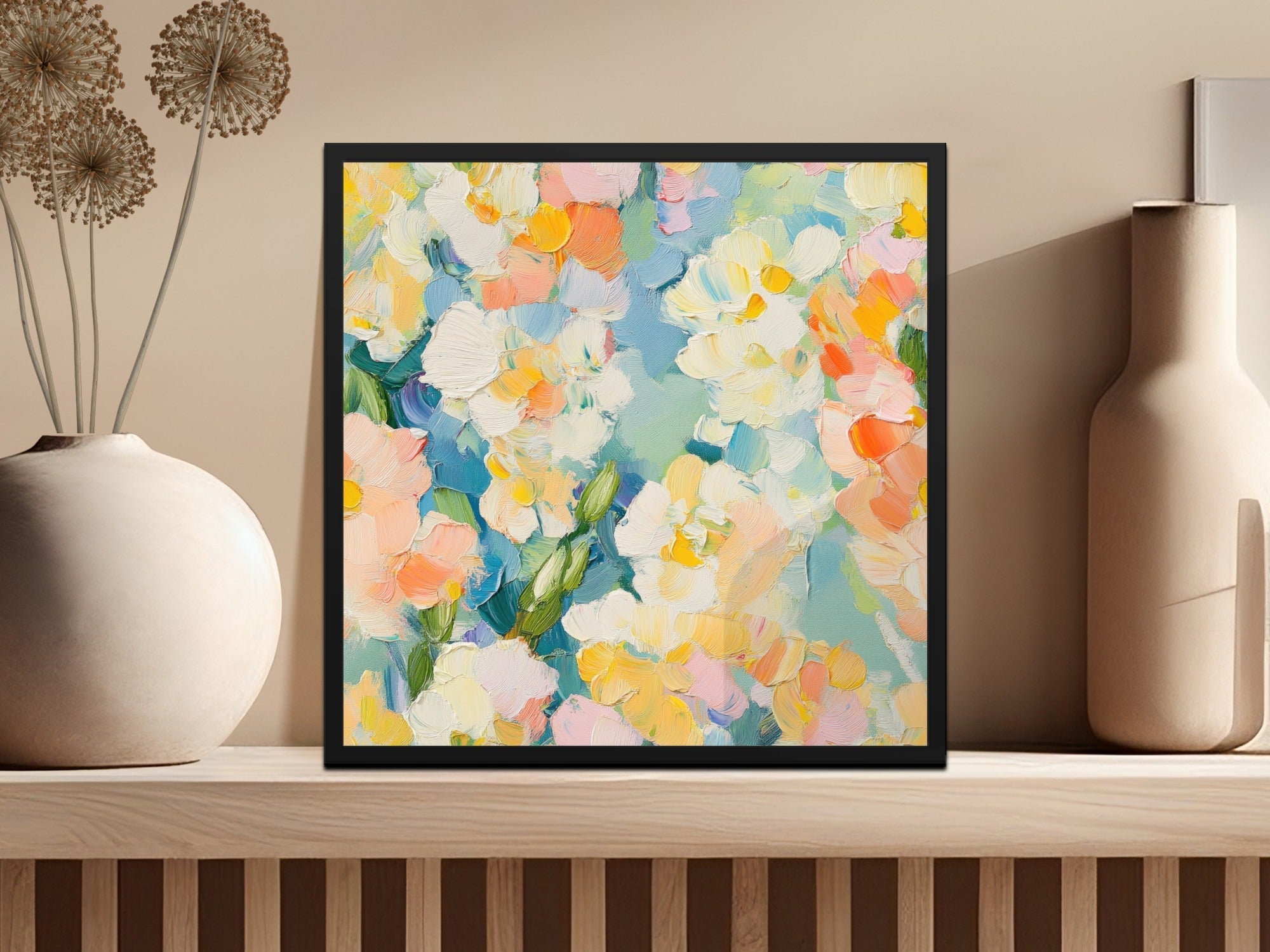 Seamless Acrylic Floral Impressionistic Fine Art Painting