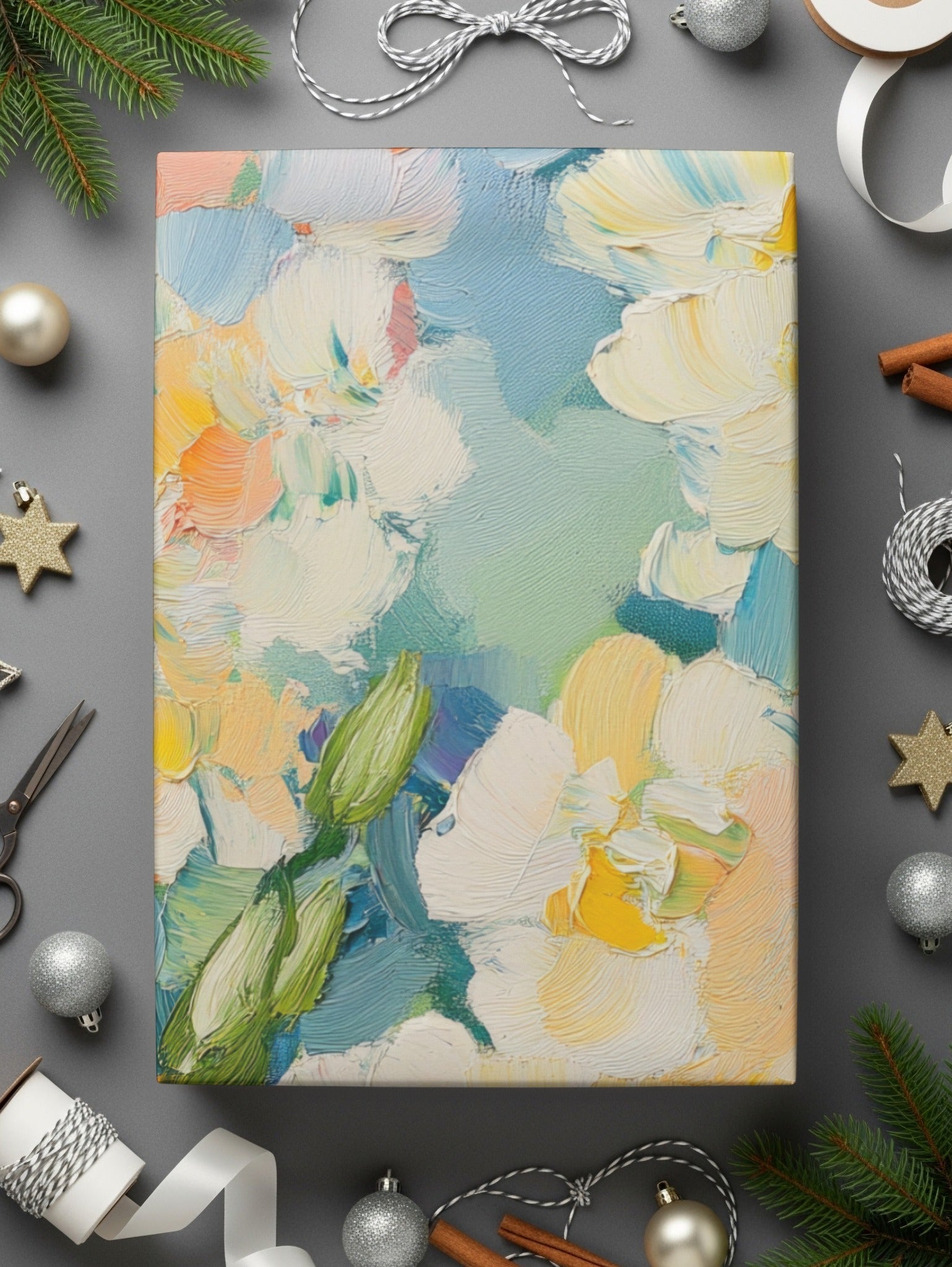 Seamless Acrylic Floral Impressionistic Fine Art Painting