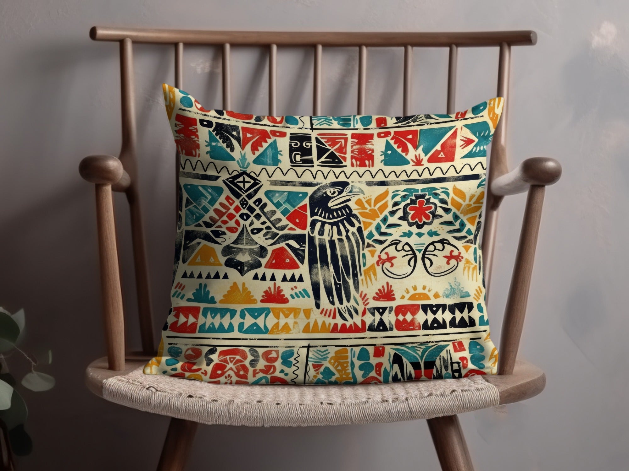 Seamless Aztec Geometric Native American Jewel Tones Digital