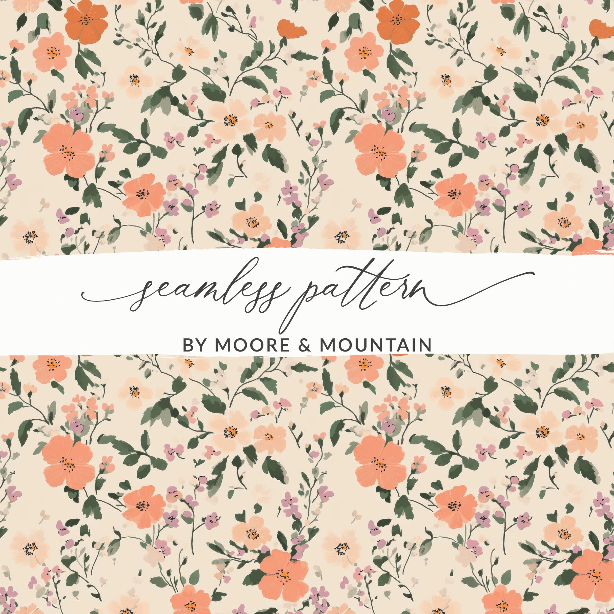 Seamless Blush Pink Flower Background Digital