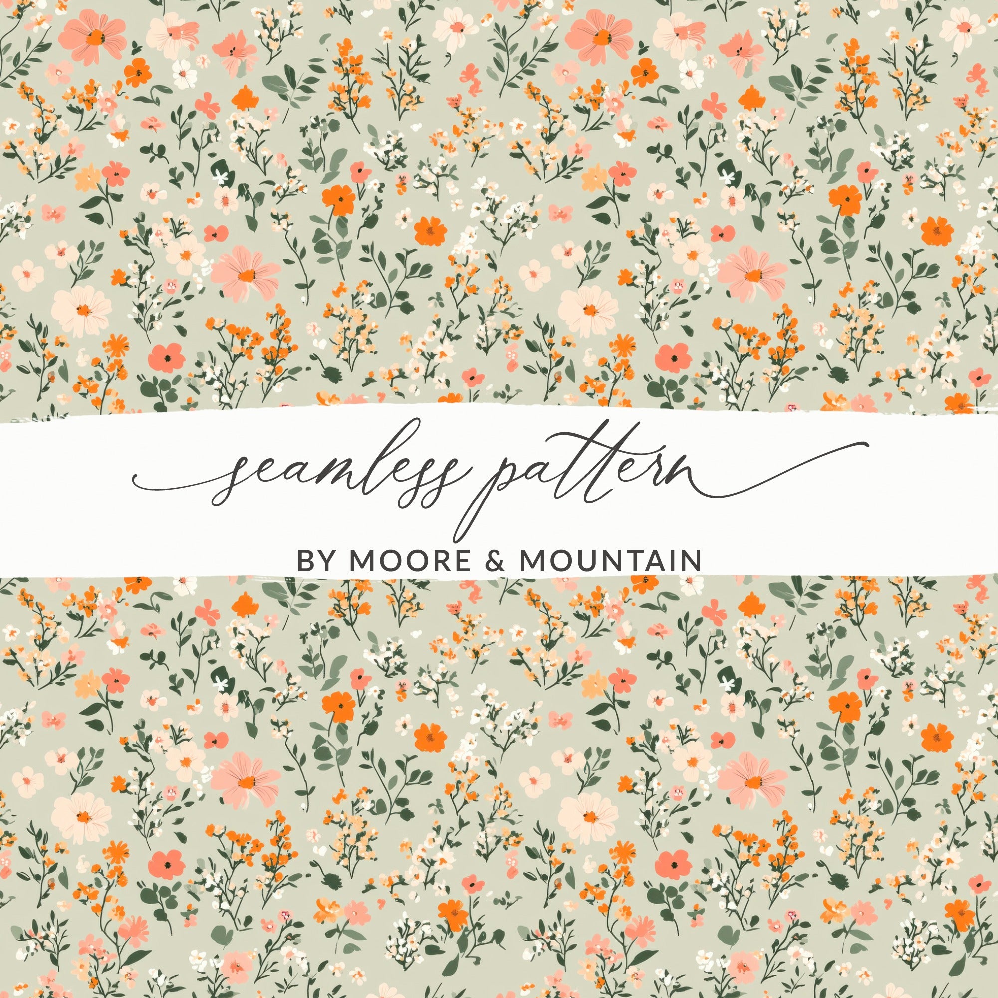 Seamless Blush Pink Flower Background Digital
