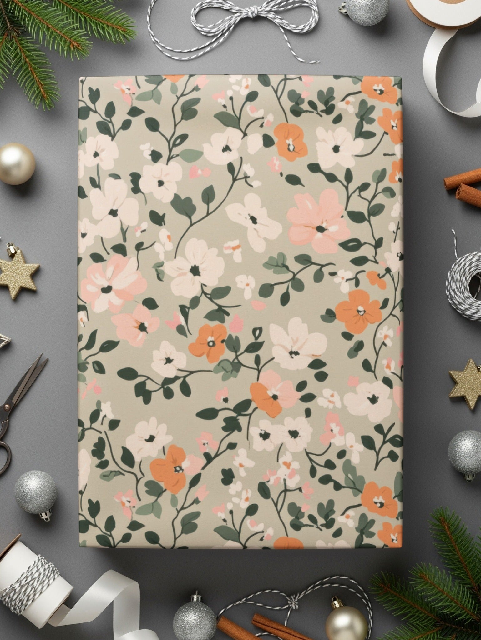 Seamless Blush Pink Flower Background Digital