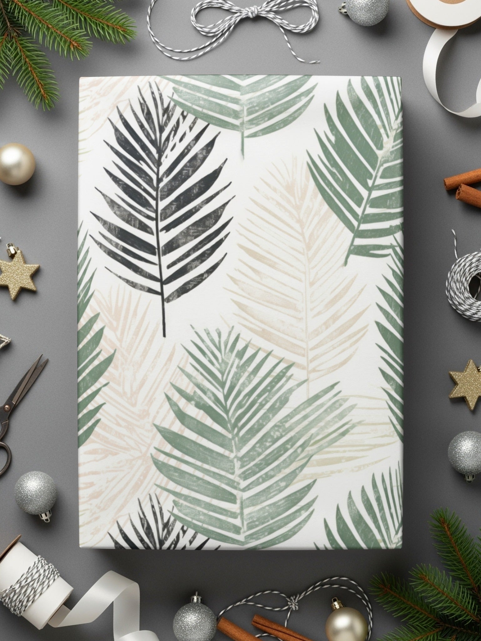 Seamless Botanical Pattern with Modern Leaf Surface Repeat