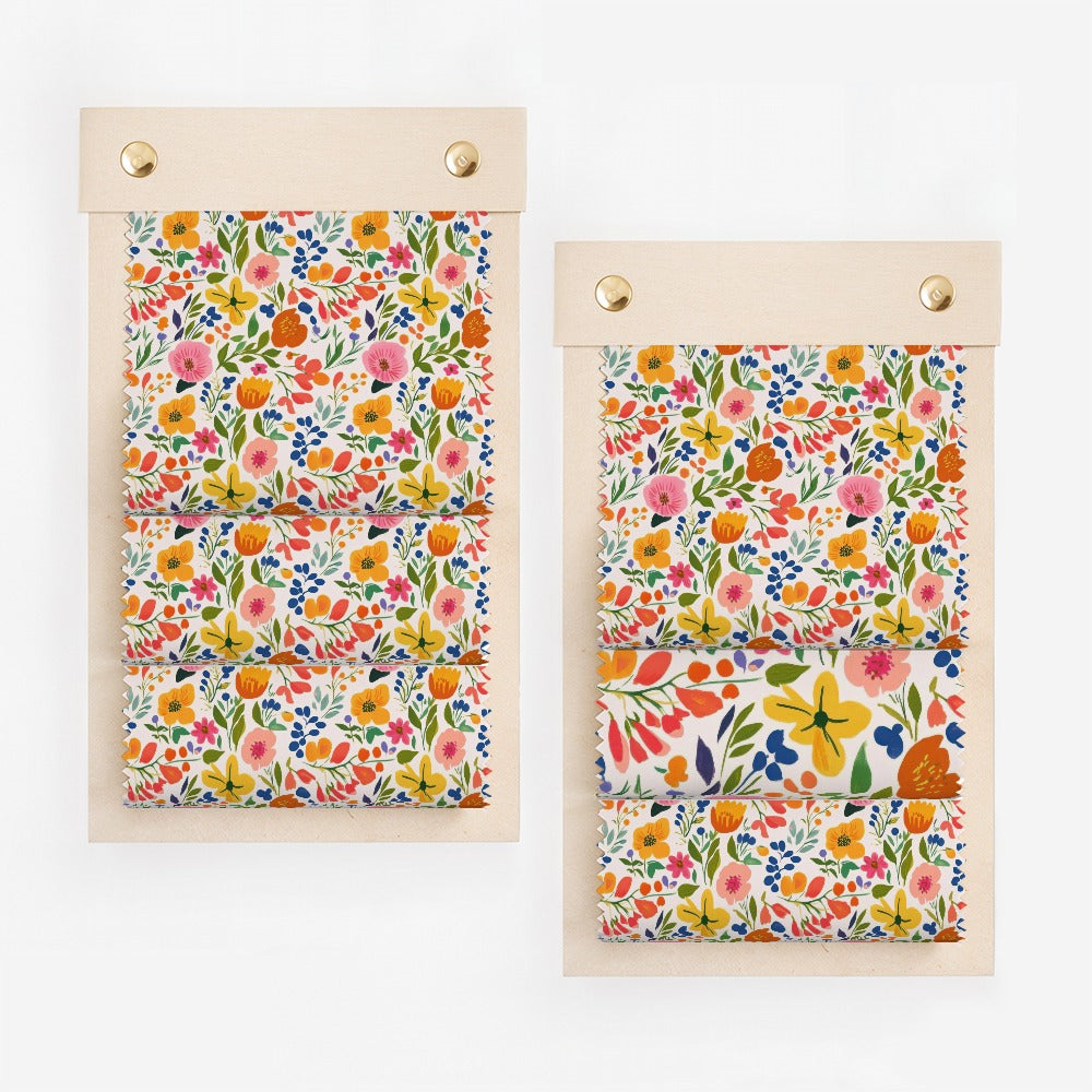 Seamless Bright Preppy Painted Floral Print, Orange and Yellow Vibrant Flower Pattern, Scrapbook Paper, Fabric Design, Commercial Use