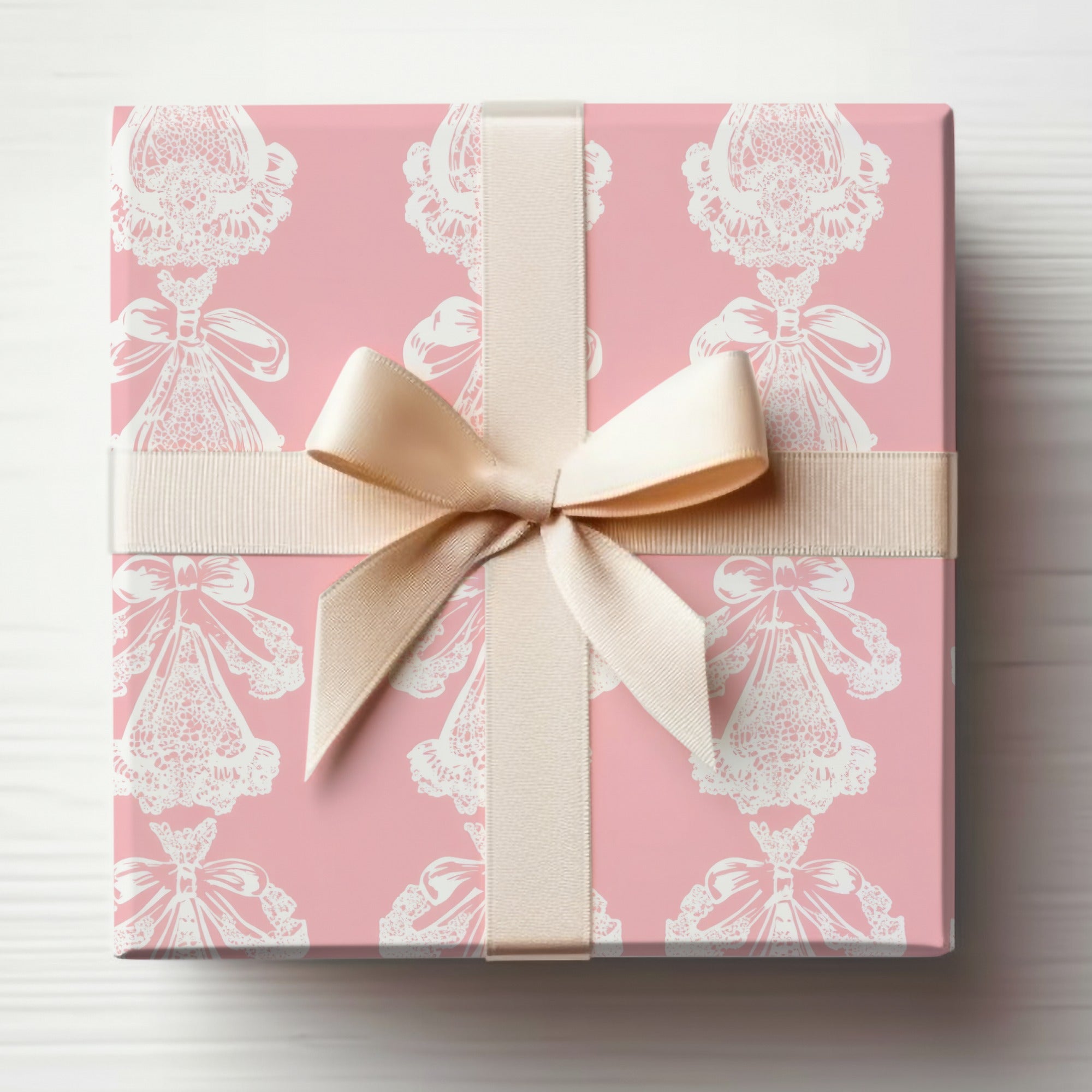 Seamless Coquette Pattern Light Pink Floral Repeat Digital