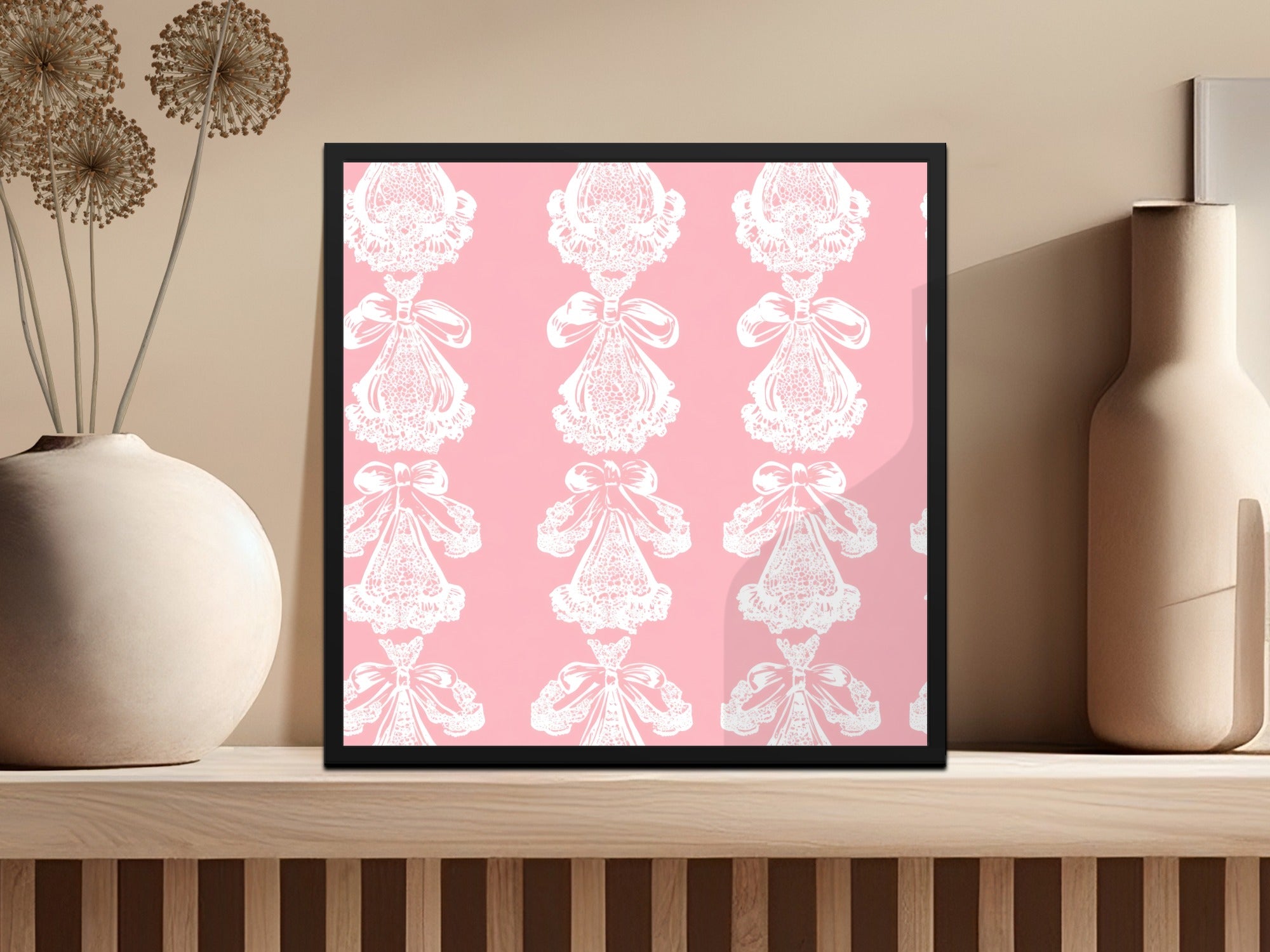Seamless Coquette Pattern Light Pink Floral Repeat Digital