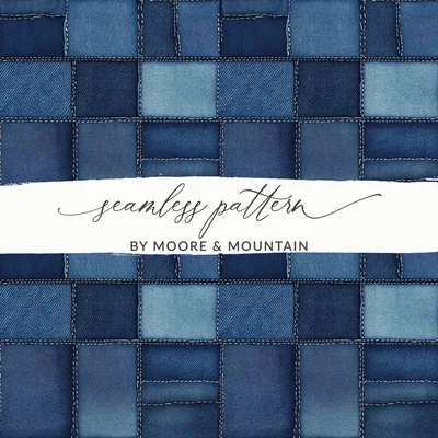 Seamless Denim Blue Jeans Texture Digital