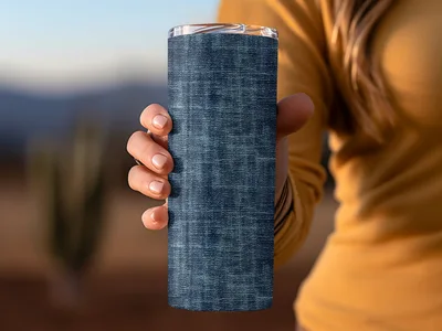 Seamless Denim Blue Jeans Texture Fabric Background Digital