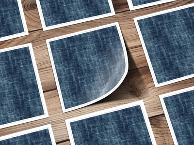 Seamless Denim Blue Jeans Texture Fabric Background Digital