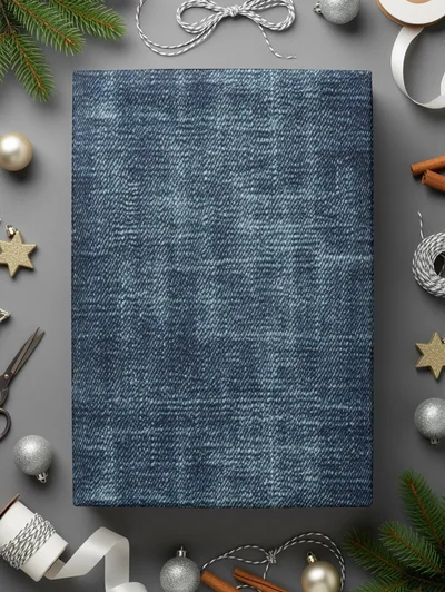 Seamless Denim Blue Jeans Texture Fabric Background Digital