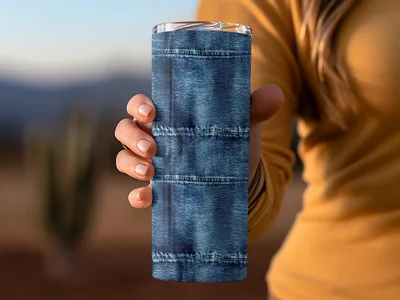 Seamless Denim Detailed Pattern Digital