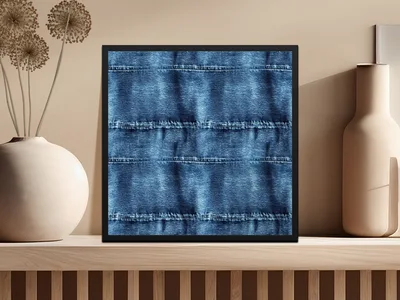 Seamless Denim Detailed Pattern Digital