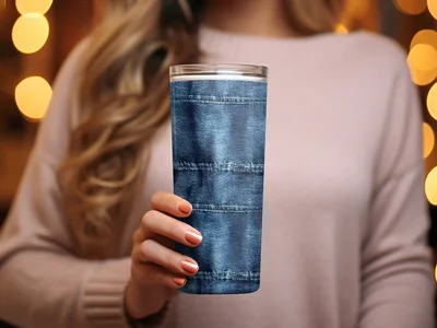 Seamless Denim Detailed Pattern Digital