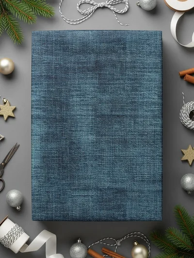Seamless Denim Fabric Texture Fine Grain Background Digital