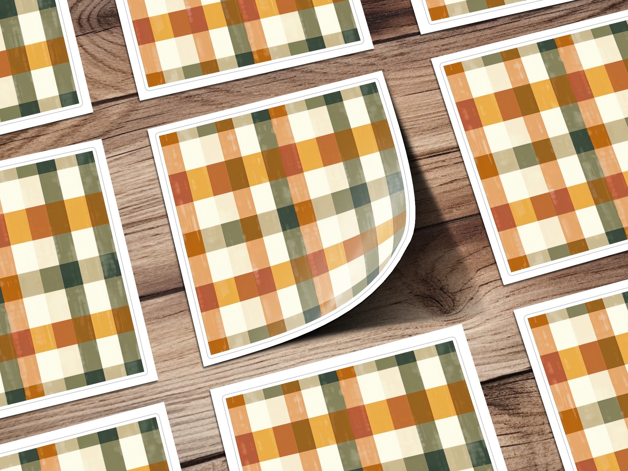 Seamless Fall Buffalo Check Pattern, Autumn Plaid, Digital Paper
