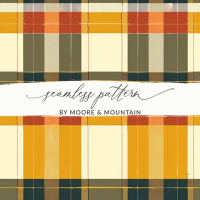 Seamless Fall Buffalo Check Pattern, Autumn Plaid Digital Paper, Digital Seamless Patterns for Commercial Use, Fall Digital Paper