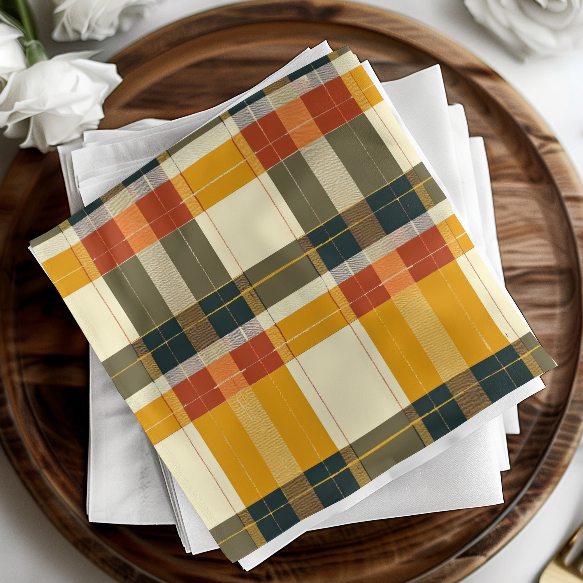 Seamless Fall Buffalo Check Pattern, Autumn Plaid Digital Paper, Digital Seamless Patterns for Commercial Use, Fall Digital Paper