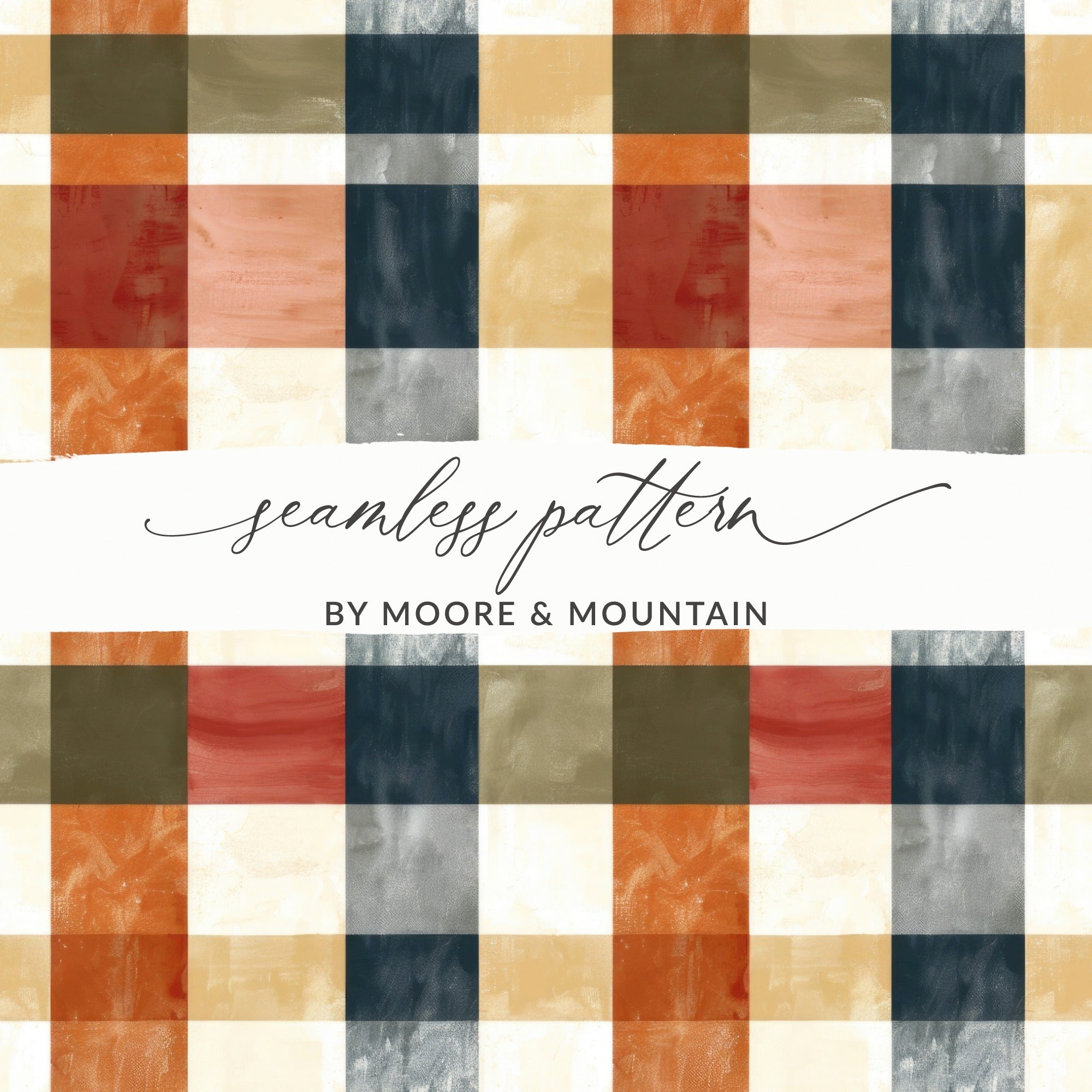 Seamless Fall Buffalo Check Pattern, Autumn Plaid Digital Paper, Fabric Design, Tumbler Sublimation, Commercial Use, Plaid Background