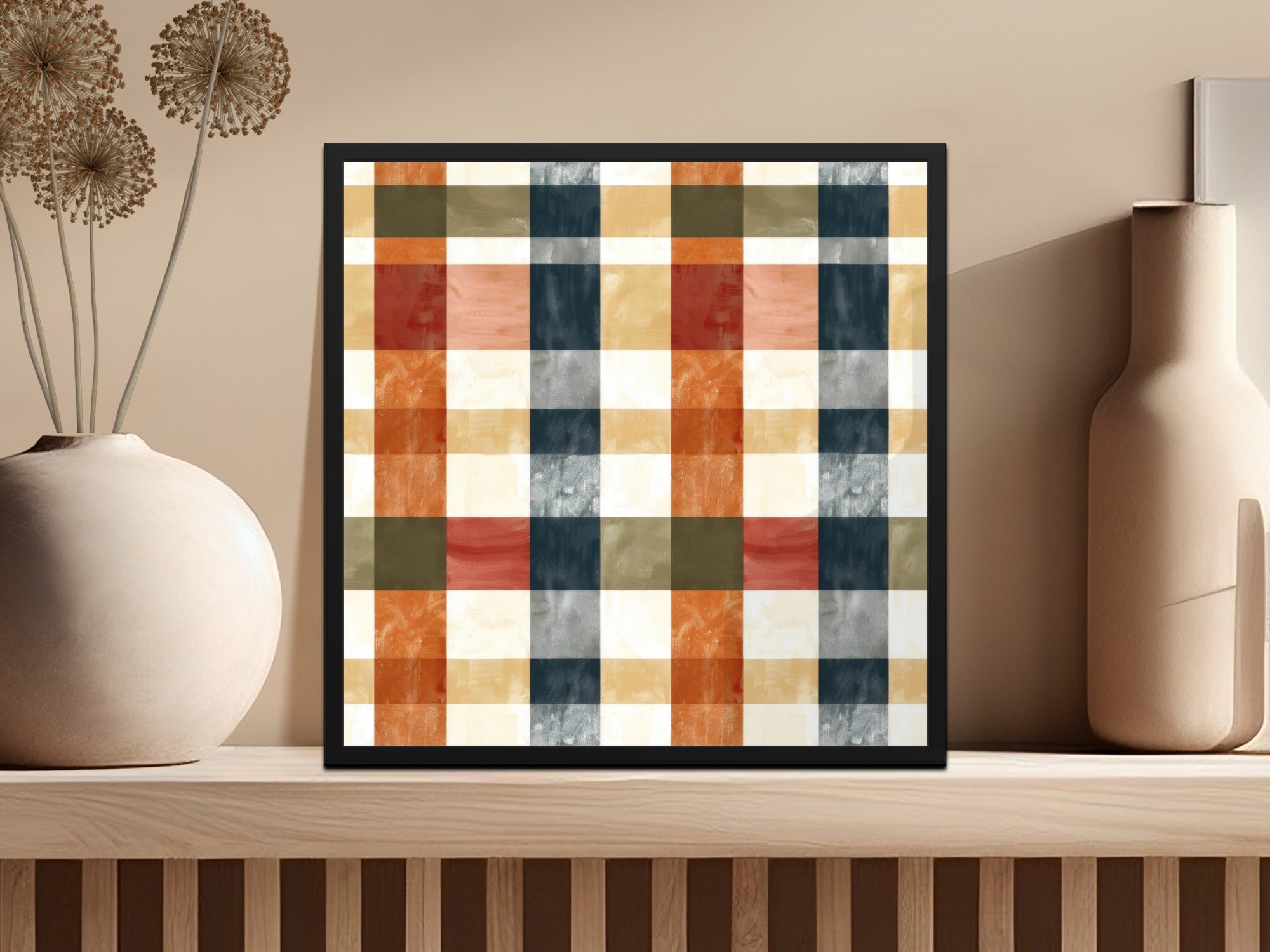 Seamless Fall Buffalo Check Pattern, Autumn Plaid Digital Paper, Fabric Design, Tumbler Sublimation, Commercial Use, Plaid Background