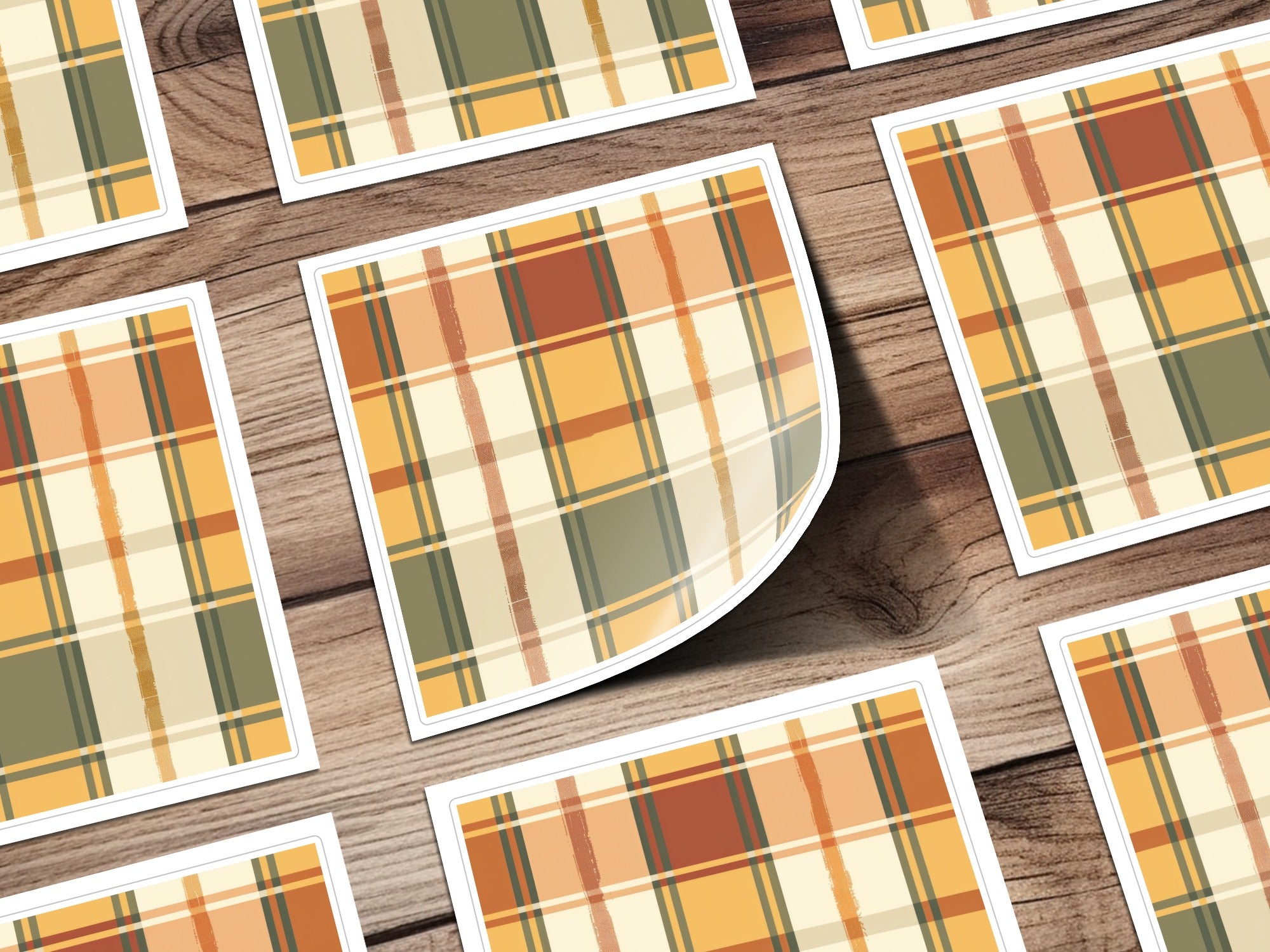 Seamless Fall Buffalo Check Pattern, Autumn Plaid, Digital Paper, Fabric Design, Tumbler Wrap, Shopify Pattern, Small Shop Owners