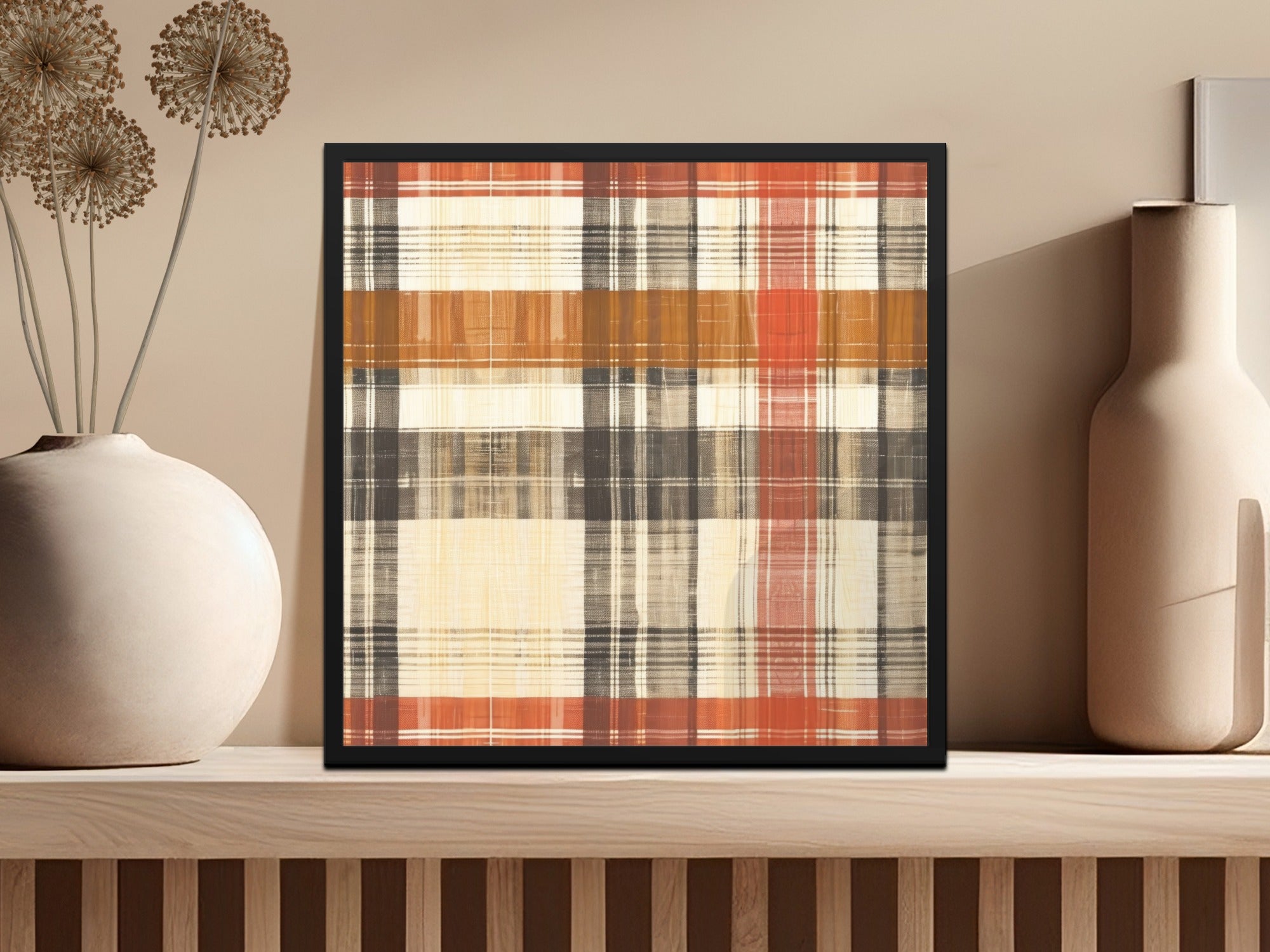 Seamless Fall Buffalo Check Pattern, Autumn Plaid Digital Paper, Fall Gingham Seamless, Digital Download, Fall Pattern