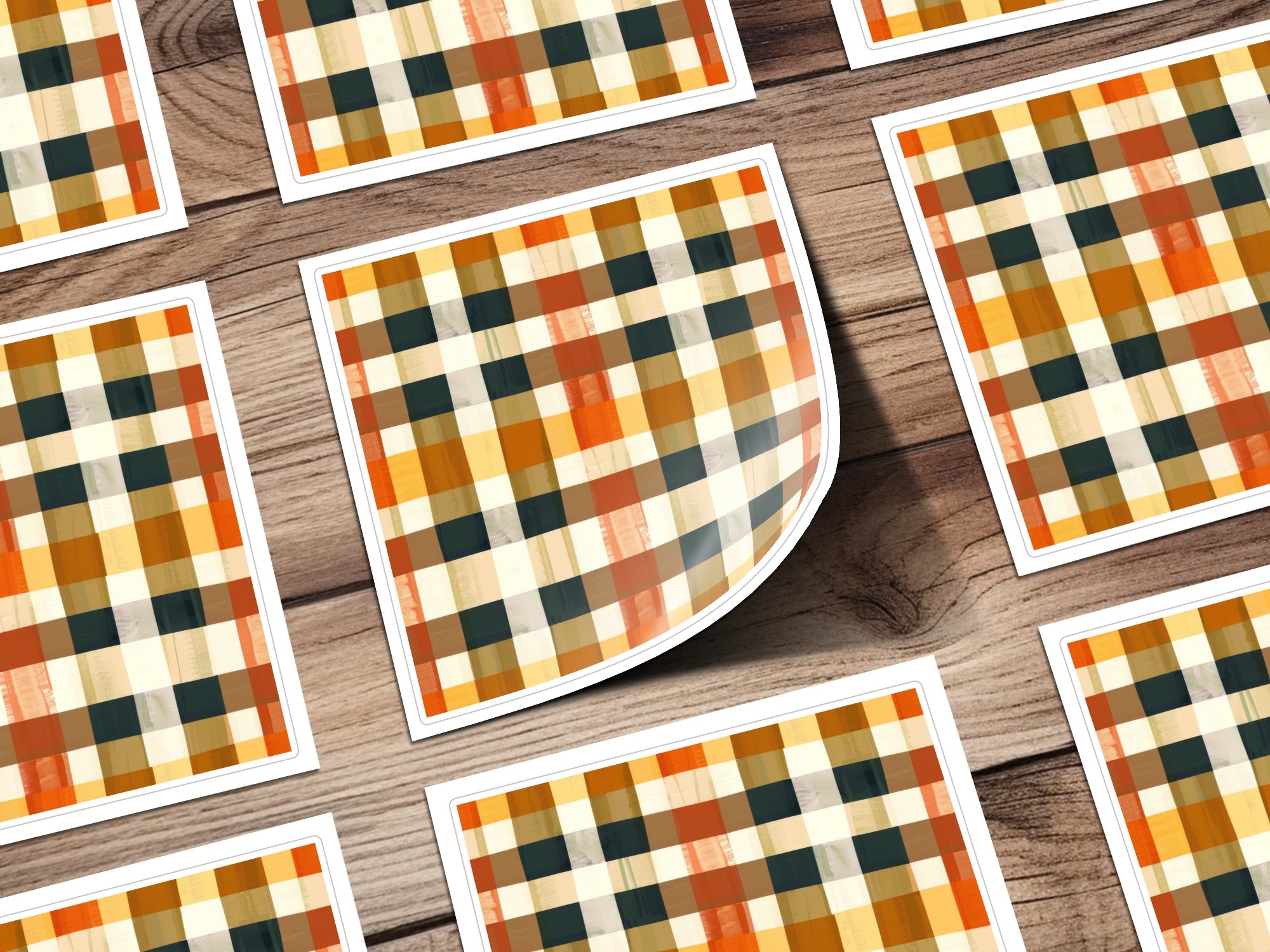 Seamless Fall Buffalo Check Pattern, Autumn Plaid Digital Paper, Fall Plaid Seamless Pattern, Plaid for Tumblers, Boutique Owners, Fabric