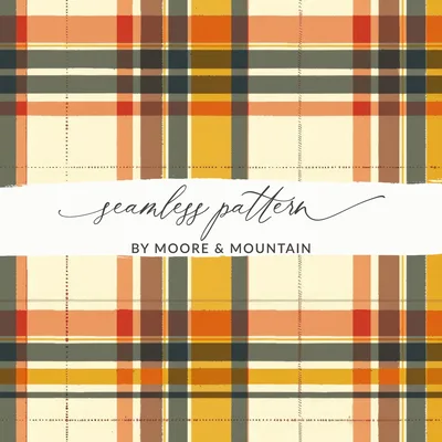 Seamless Fall Buffalo Check Pattern, Autumn Plaid Digital Paper for Tumblers, Seamless Fall Gingham, Fabric, Shopify, Phone Cases