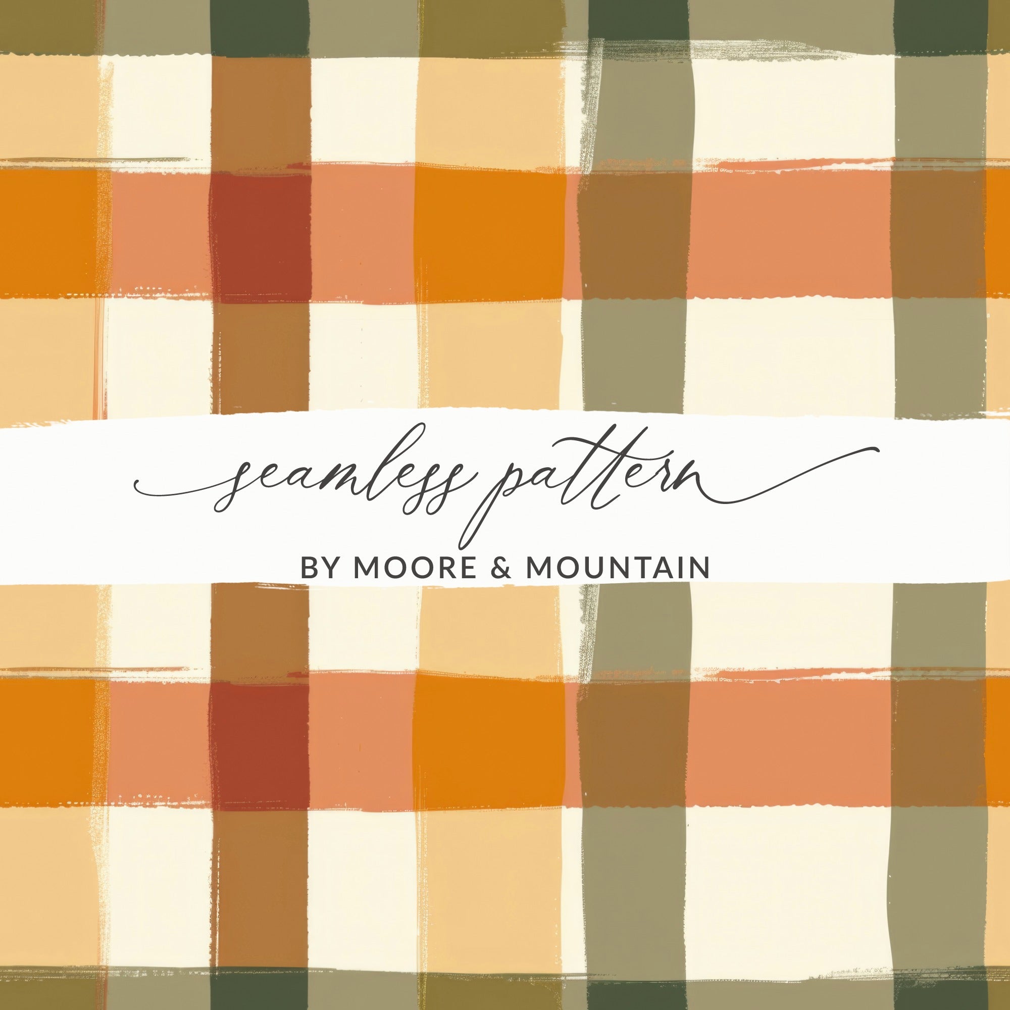 Seamless Fall Buffalo Check Pattern, Autumn Plaid Digital Paper, Plaid for Tumblers, Seamless Patterns for Fabric, Digital Design