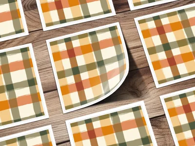 Seamless Fall Buffalo Check Pattern, Autumn Plaid Digital Paper, Plaid for Tumblers, Seamless Patterns for Fabric, Digital Design