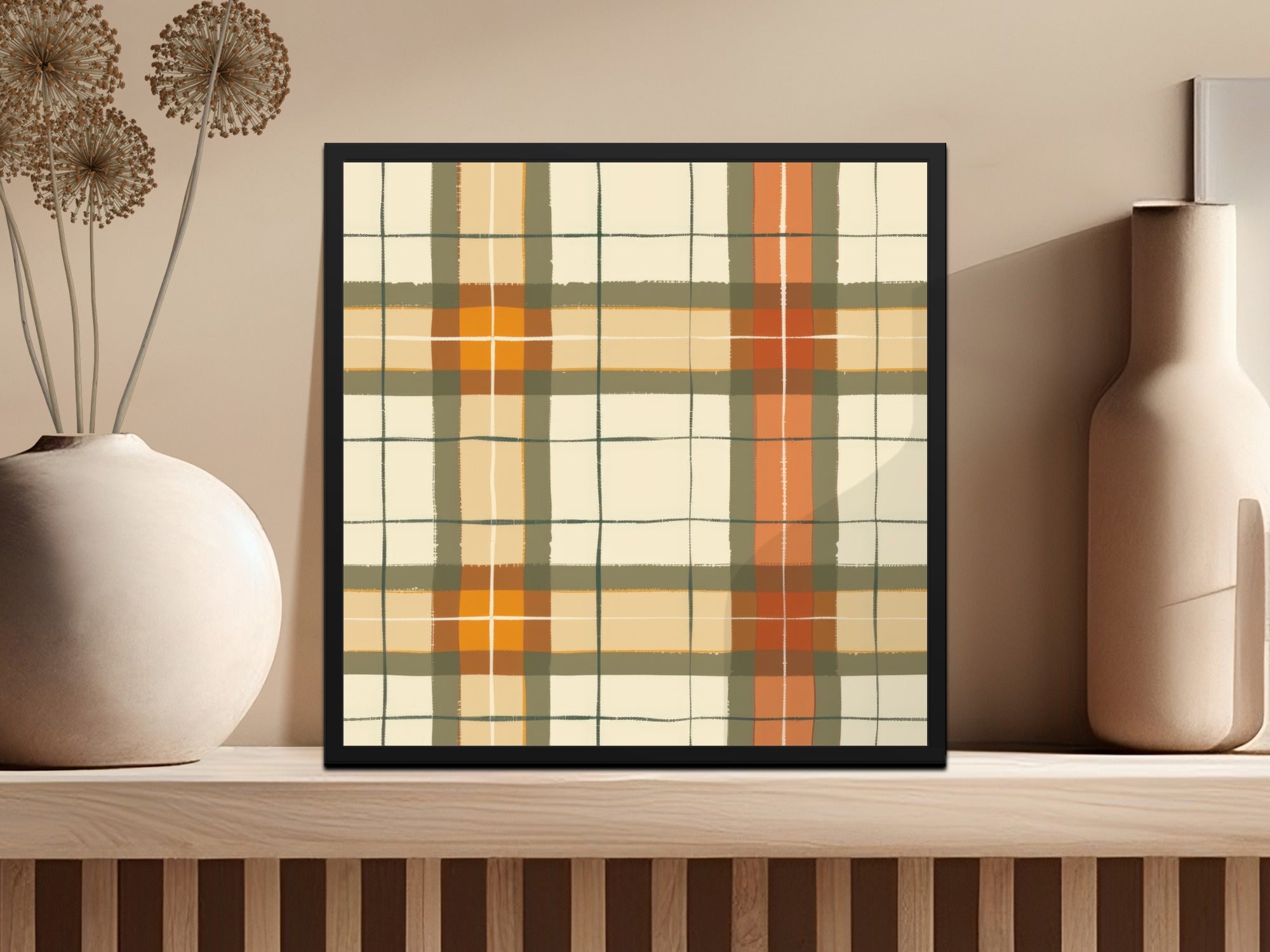 Seamless Fall Buffalo Check Pattern, Autumn Plaid Digital Paper, Plaid Seamless Pattern for Fabric, Tumblers, Shopify, Wrapping Paper