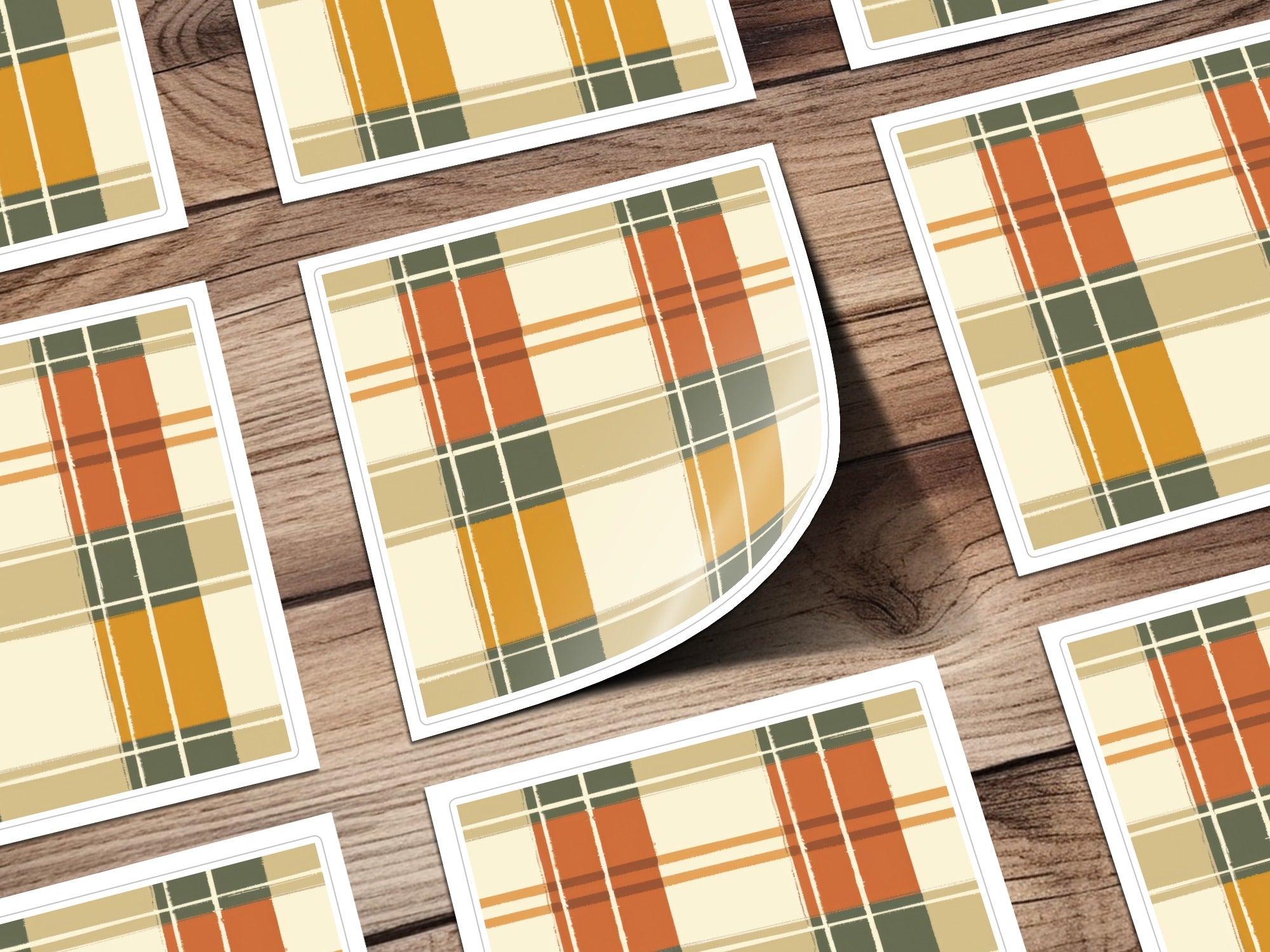 Seamless Fall Buffalo Check Pattern, Autumn Plaid Digital Paper, Seamless Patterns for Fabric, Phone Cases, Small Shop Owners Digital