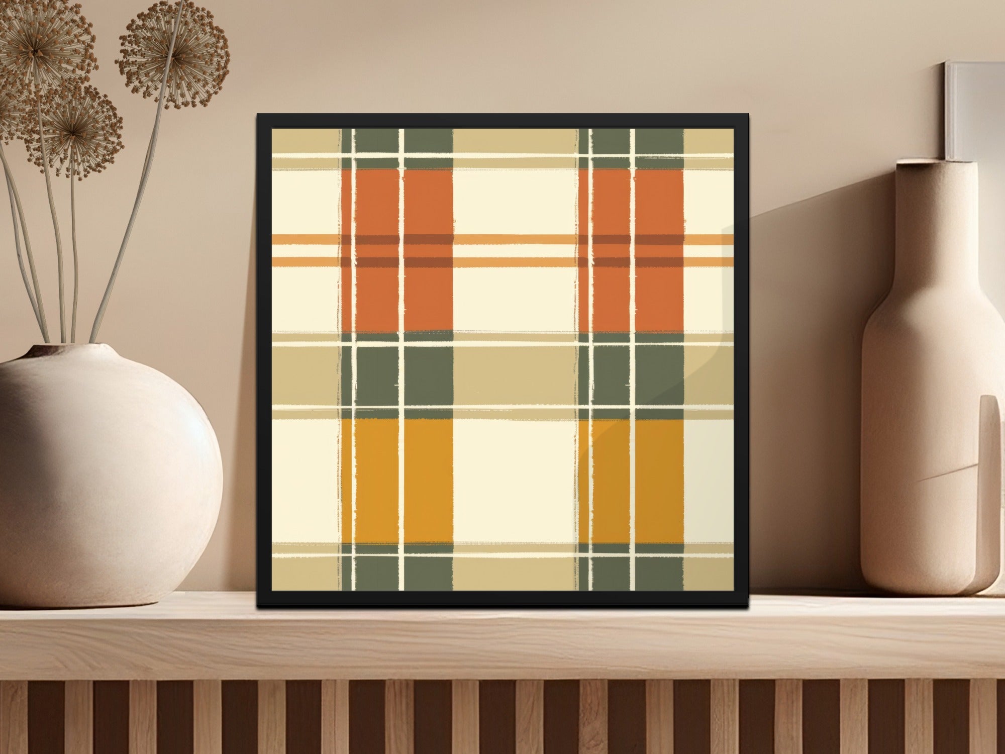 Seamless Fall Buffalo Check Pattern, Autumn Plaid Digital Paper, Seamless Patterns for Fabric, Phone Cases, Small Shop Owners Digital