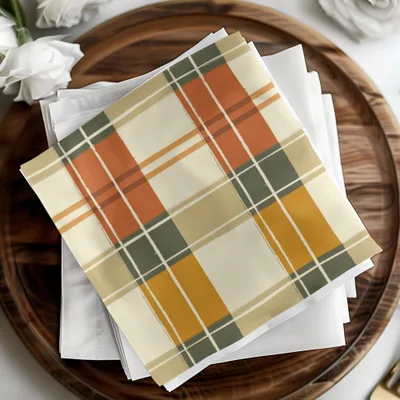 Seamless Fall Buffalo Check Pattern, Autumn Plaid Digital Paper, Seamless Patterns for Fabric, Phone Cases, Small Shop Owners Digital